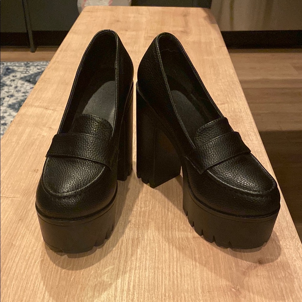 Black Platform Loafers
